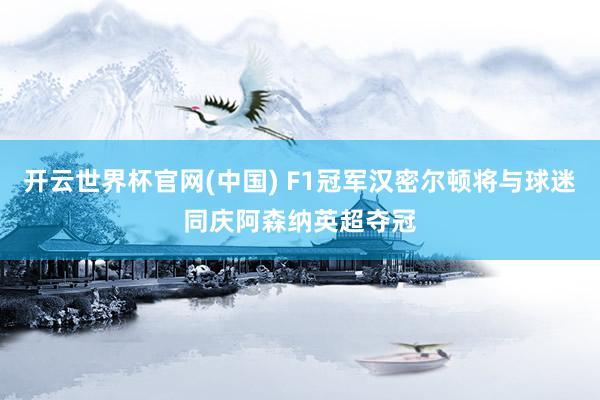 开云世界杯官网(中国) F1冠军汉密尔顿将与球迷同庆阿森纳英超夺冠