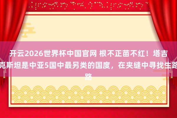 开云2026世界杯中国官网 根不正苗不红！塔吉克斯坦是中亚5国中最另类的国度，在夹缝中寻找生路