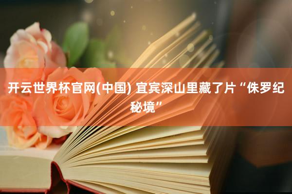 开云世界杯官网(中国) 宜宾深山里藏了片“侏罗纪秘境”