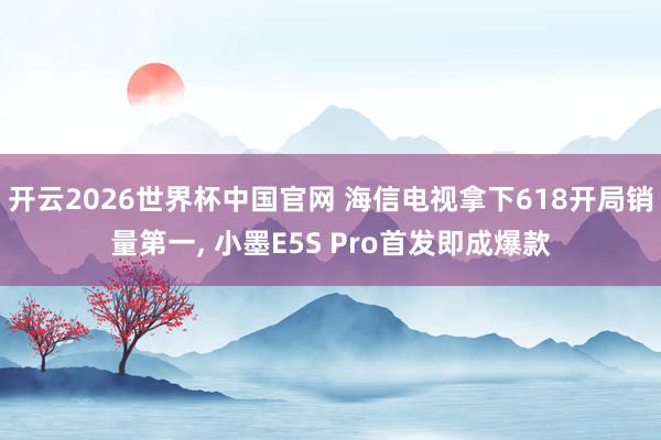 开云2026世界杯中国官网 海信电视拿下618开局销量第一， 小墨E5S Pro首发即成爆款