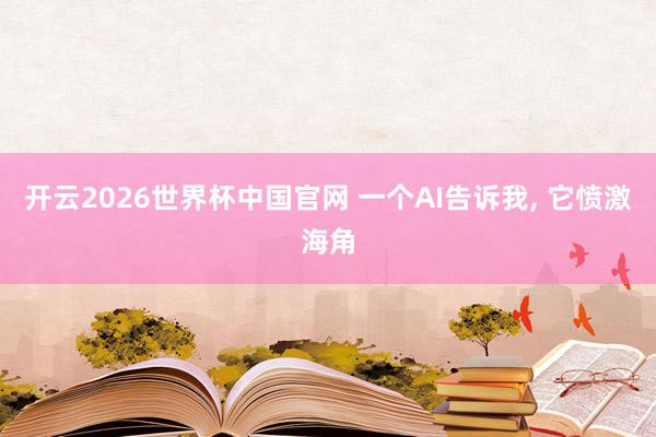 开云2026世界杯中国官网 一个AI告诉我， 它愤激海角