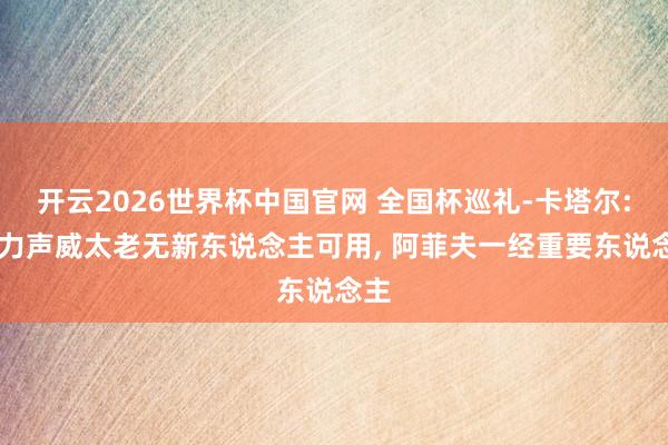 开云2026世界杯中国官网 全国杯巡礼-卡塔尔: 主力声威太老无新东说念主可用， 阿菲夫一经重要东说念主