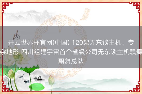开云世界杯官网(中国) 120架无东谈主机、专治复杂地形 四川组建宇宙首个省级公司无东谈主机飘舞总队