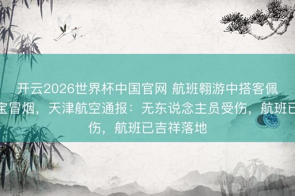 开云2026世界杯中国官网 航班翱游中搭客佩戴的充电宝冒烟，天津航空通报：无东说念主员受伤，航班已吉祥落地